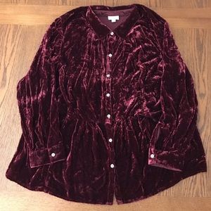 J. JILL CRUSHED VELVET TUNIC